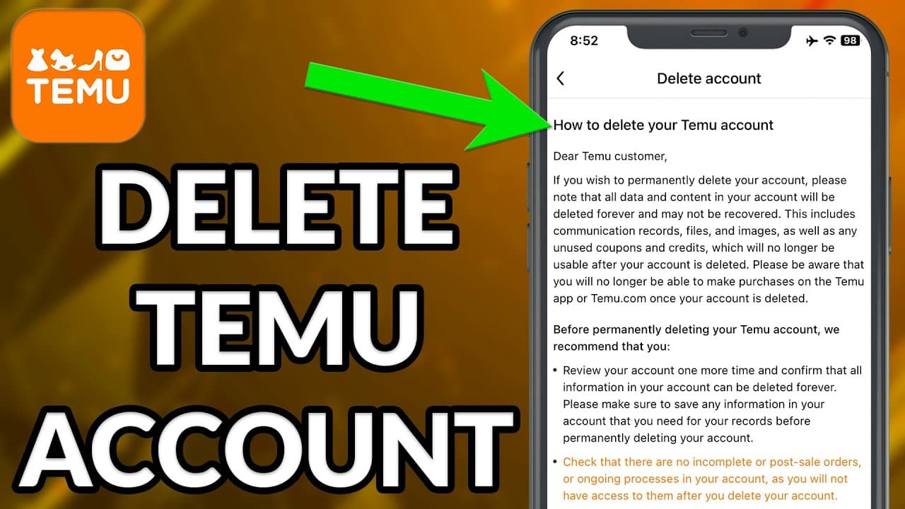 Wie Sie Ihr Temu-Konto löschen: Der vollständige Ablauf