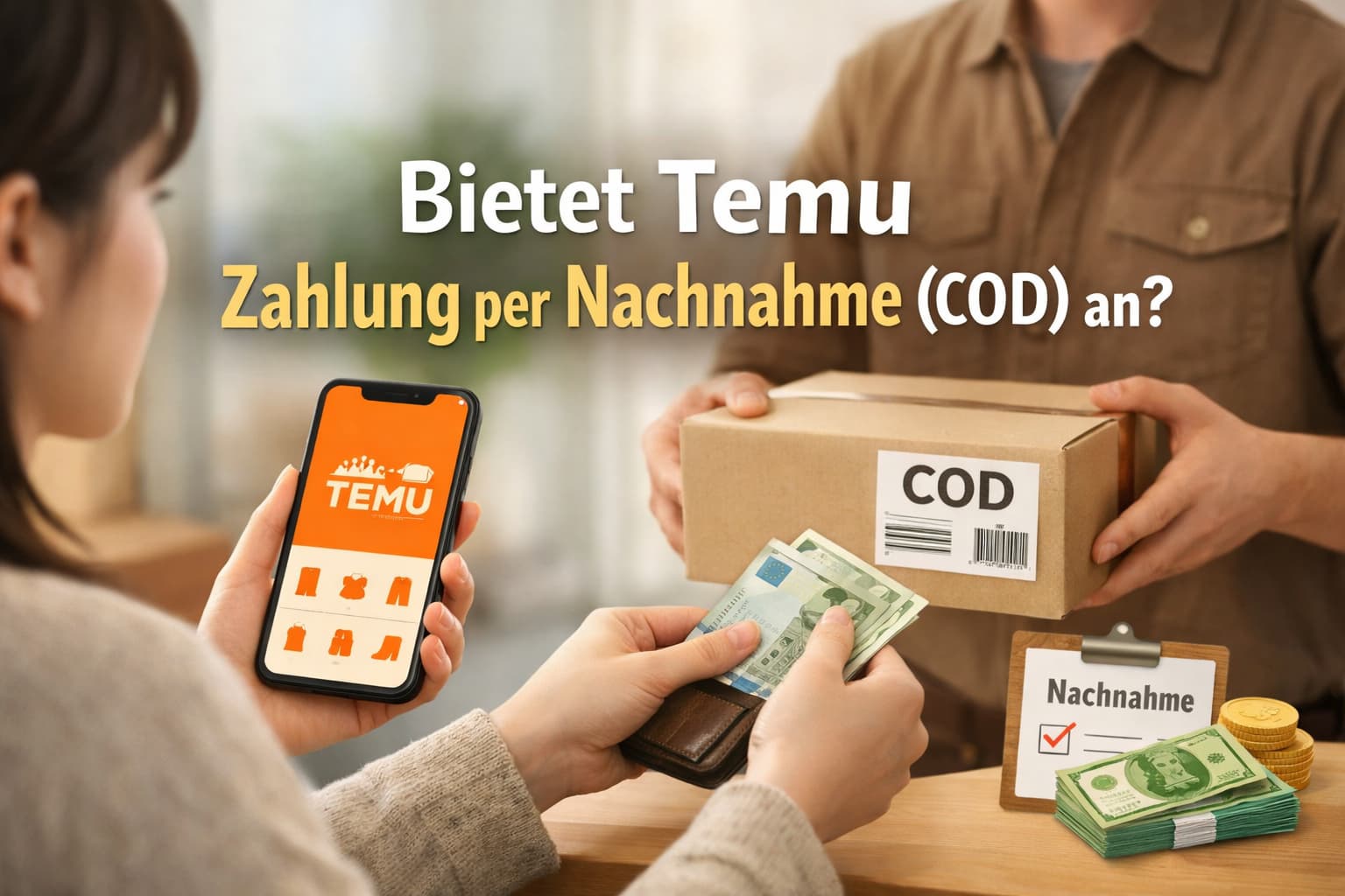 Bietet Temu Zahlung per Nachnahme (COD) an en Temu