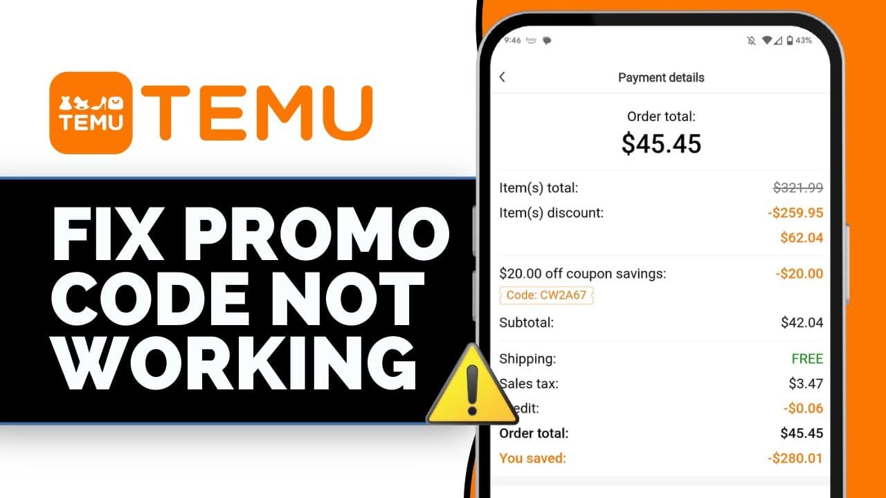 Errores comunes que provocan Temu zeigt „nicht gültig“ beim Eingeben des Codes