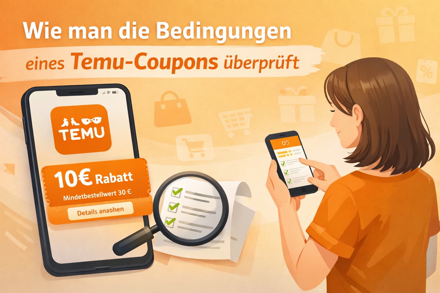 Wie man die Bedingungen eines Temu-Coupons überprüft